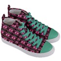 Butterflies In A Wonderful Forest Of Climbing Flowers Women s Mid-Top Canvas Sneakers View3