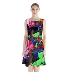 Global Warming 3 Sleeveless Waist Tie Chiffon Dress by bestdesignintheworld