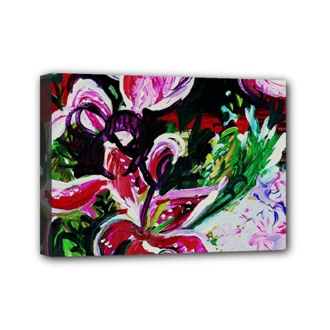 Lilac And Lillies 3 Mini Canvas 7  X 5  by bestdesignintheworld