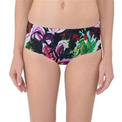 Lilac And Lillies 3 Mid-waist Bikini Bottoms by bestdesignintheworld