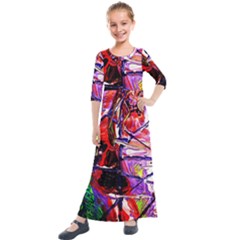 Depression 6 Kids  Quarter Sleeve Maxi Dress by bestdesignintheworld