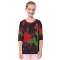 Background Texture Stain Kids  Quarter Sleeve Raglan Tee View1