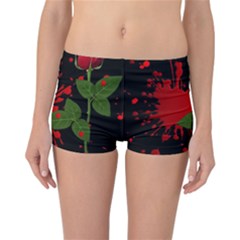 Background Texture Stain Reversible Boyleg Bikini Bottoms