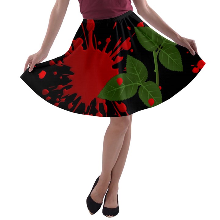 Background Texture Stain A-line Skater Skirt