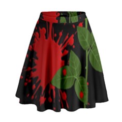 Background Texture Stain High Waist Skirt