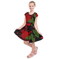 Background Texture Stain Kids  Short Sleeve Dress