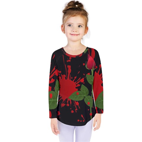 Background Texture Stain Kids  Long Sleeve Tee by Sapixe