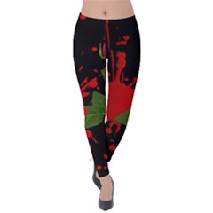 Background Texture Stain Velvet Leggings