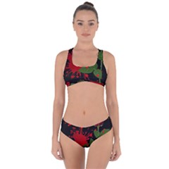 Background Texture Stain Criss Cross Bikini Set