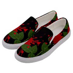 Background Texture Stain Men s Canvas Slip Ons