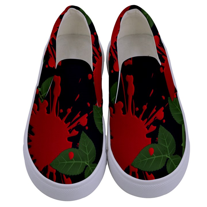 Background Texture Stain Kids  Canvas Slip Ons