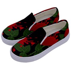 Background Texture Stain Kids  Canvas Slip Ons