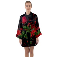 Background Texture Stain Long Sleeve Kimono Robe