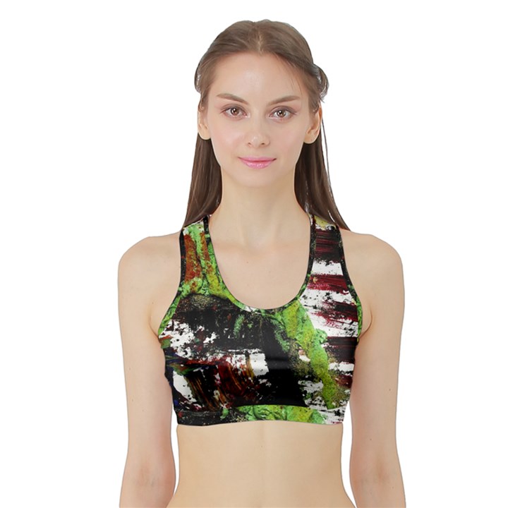 Collosium   Swards And Helmets 3 Sports Bra with Border