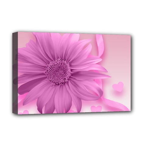 Flower Design Romantic Deluxe Canvas 18  X 12   by Sapixe