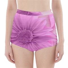 Flower Design Romantic High-waisted Bikini Bottoms by Sapixe