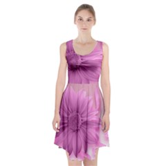 Flower Design Romantic Racerback Midi Dress by Sapixe