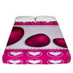 Love Celebration Easter Hearts Fitted Sheet (california King Size)