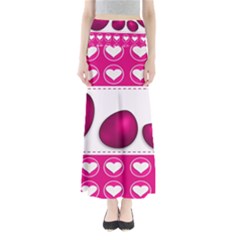 Love Celebration Easter Hearts Full Length Maxi Skirt by Sapixe