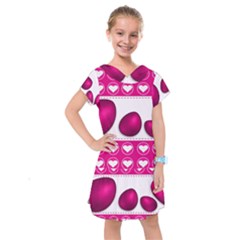 Love Celebration Easter Hearts Kids  Drop Waist Dress by Sapixe