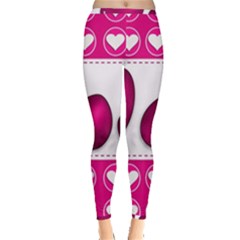 Love Celebration Easter Hearts Inside Out Leggings