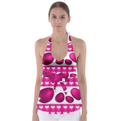 Love Celebration Easter Hearts Babydoll Tankini Top by Sapixe