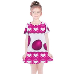 Love Celebration Easter Hearts Kids  Simple Cotton Dress