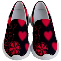 Background Hearts Ornament Romantic Kid s Lightweight Slip Ons by Sapixe