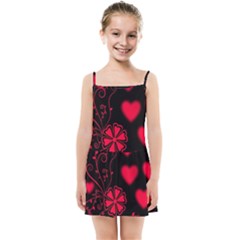 Background Hearts Ornament Romantic Kids Summer Sun Dress