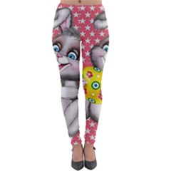 Illustration Rabbit Easter Lightweight Velour Leggings