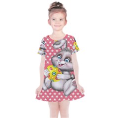 Illustration Rabbit Easter Kids  Simple Cotton Dress