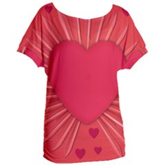 Background Texture Heart Love Women s Oversized Tee by Sapixe