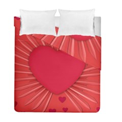 Background Texture Heart Love Duvet Cover Double Side (full/ Double Size) by Sapixe