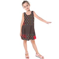 Design Background Reason Texture Kids  Sleeveless Dress by Sapixe