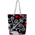 Ornament Background Full Print Rope Handle Tote (Small) View1