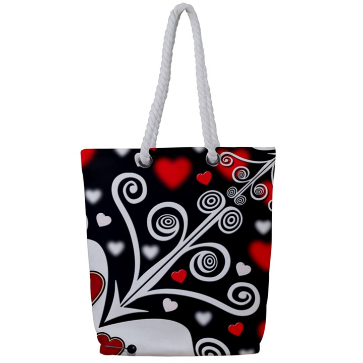 Ornament Background Full Print Rope Handle Tote (Small)