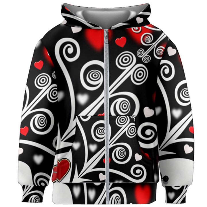 Ornament Background Kids Zipper Hoodie Without Drawstring