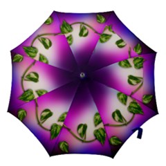 Leaves Green Leaves Background Hook Handle Umbrellas (large) by Sapixe