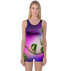 Leaves Green Leaves Background One Piece Boyleg Swimsuit by Sapixe