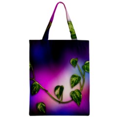 Leaves Green Leaves Background Zipper Classic Tote Bag by Sapixe