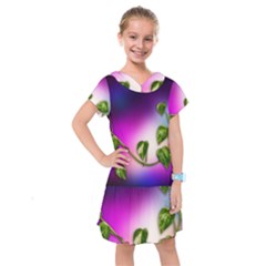 Leaves Green Leaves Background Kids  Drop Waist Dress by Sapixe