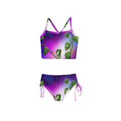 Leaves Green Leaves Background Girls  Tankini Swimsuit by Sapixe