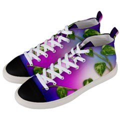 Leaves Green Leaves Background Men s Mid-top Canvas Sneakers by Sapixe