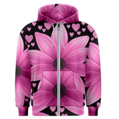 Flower Plant Floral Petal Nature Men s Zipper Hoodie by Sapixe