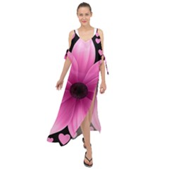 Flower Plant Floral Petal Nature Maxi Chiffon Cover Up Dress