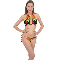 Enterprenuerial 1 Cross Front Halter Bikini Set