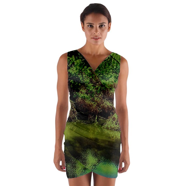 Hot Day In Dallas 33 Wrap Front Bodycon Dress