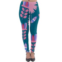 Flowers Lightweight Velour Leggings by luizavictorya72