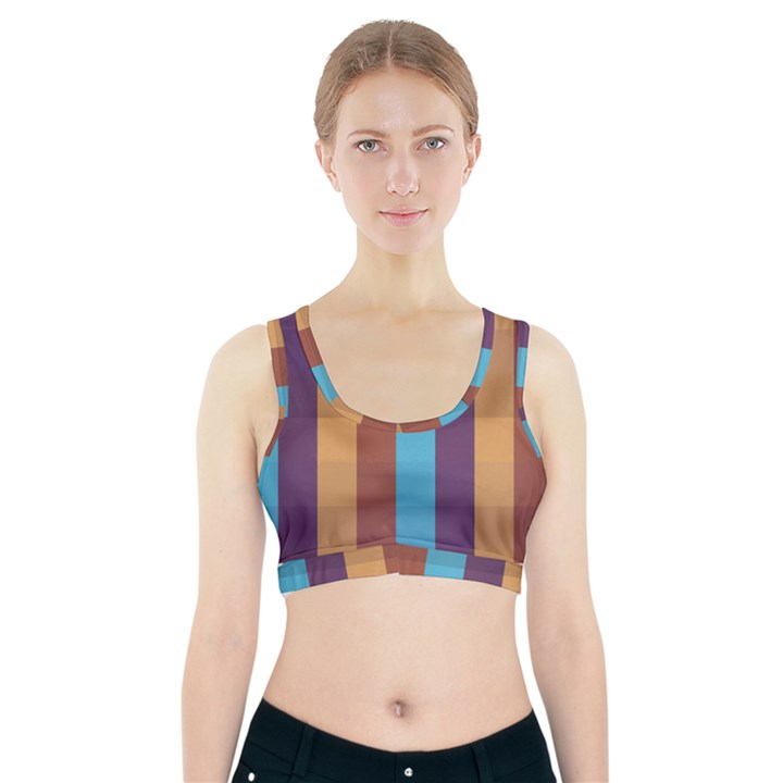 Background Desktop Squares Sports Bra With Pocket