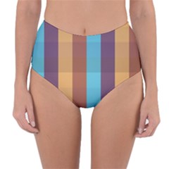 Background Desktop Squares Reversible High-waist Bikini Bottoms by Sapixe